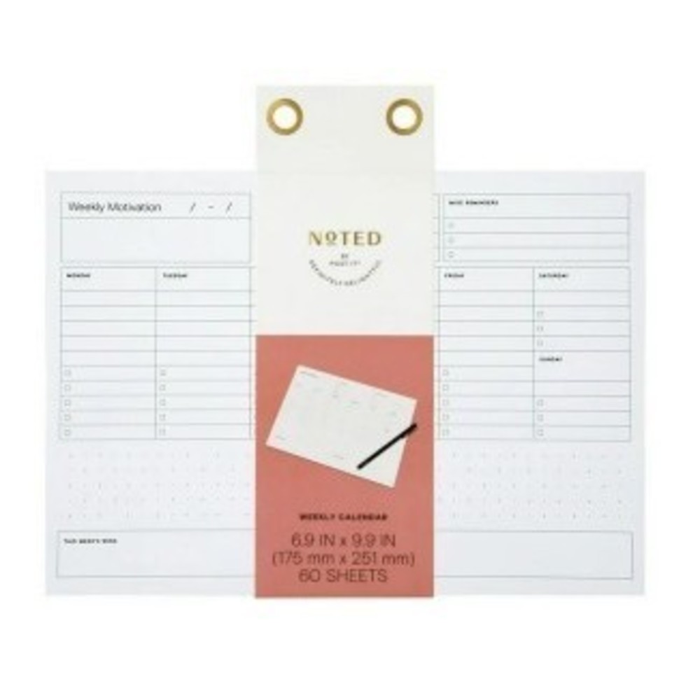 NOTED BY POST-IT WEEKLY CALENDAR - 60 SHEETS